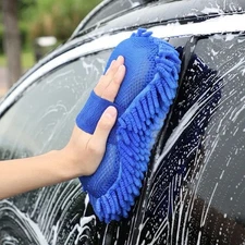 Microfiber Chenille Car Wash Sponge Auto Cleaning Brush Pad Towel Gloves Tool