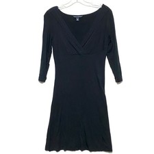 Banana Republic Crossover Little Black Dress Womens XS Stretch Whimsigoth Witchy