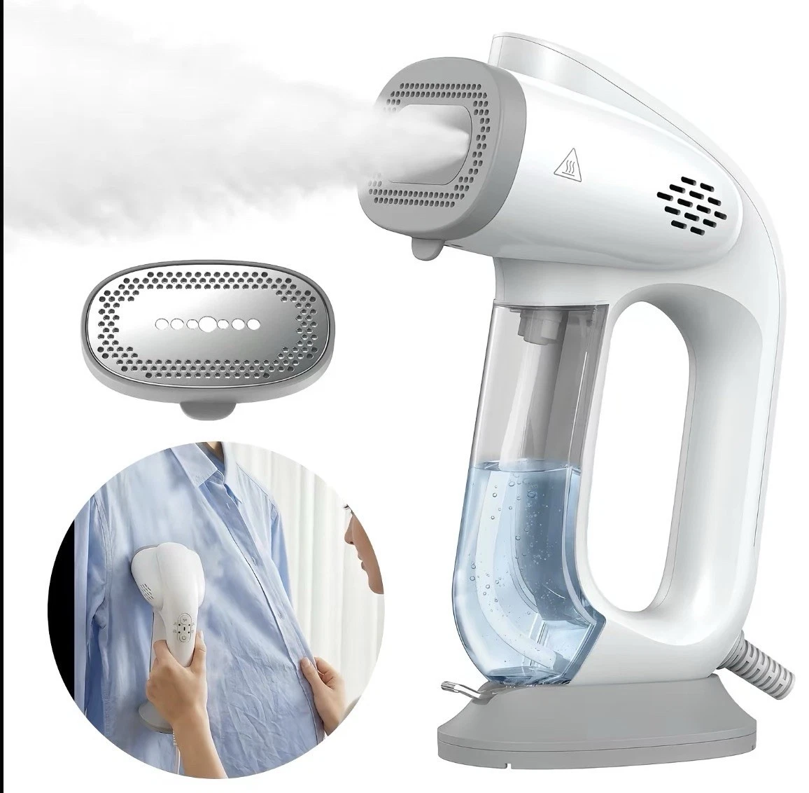 CrazyMar Steamer for Clothes, 2300Pa Suction for Clothes Grips 2 In 1, Travel