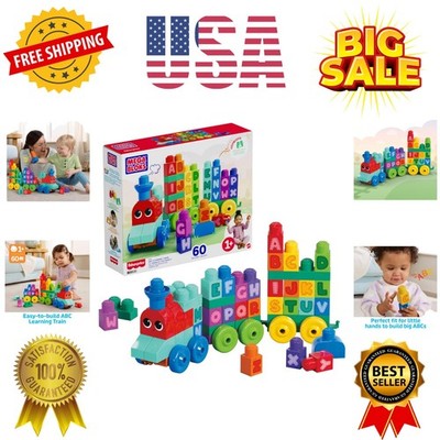 MEGA BLOKS First Builders Toddler Building Blocks Toy Set, ABC Learning Train...