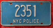 1970s 80s New York City Police License Plate Nypd 1970s 80s New York City Police License Plate Nypd