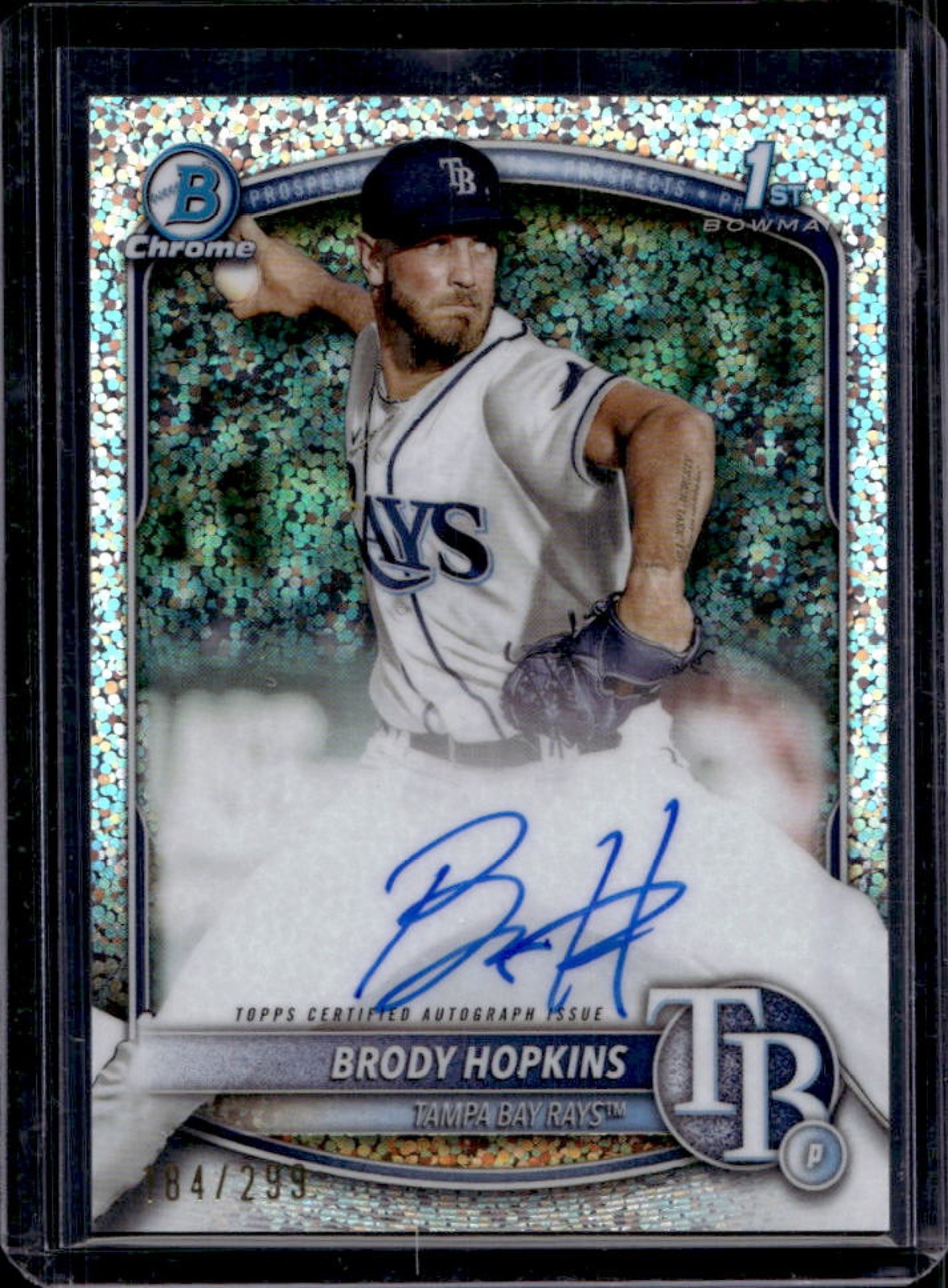 2025 Bowman Brody Hopkins Chrome Auto Speckle Refractor 1st #184/299