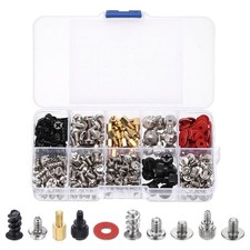 350Pcs Computer Case Fan Screws Kit for Desktop DIY Repair, Black