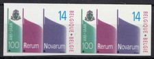 Belgium, 1991, COB 2408 Imperforated: €20, 2x 100 Years of the Encyclical, MNH