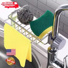 Kitchen Sink Drain Rack – Faucet Storage Holder for Sponge, Soap & Dish Cloth