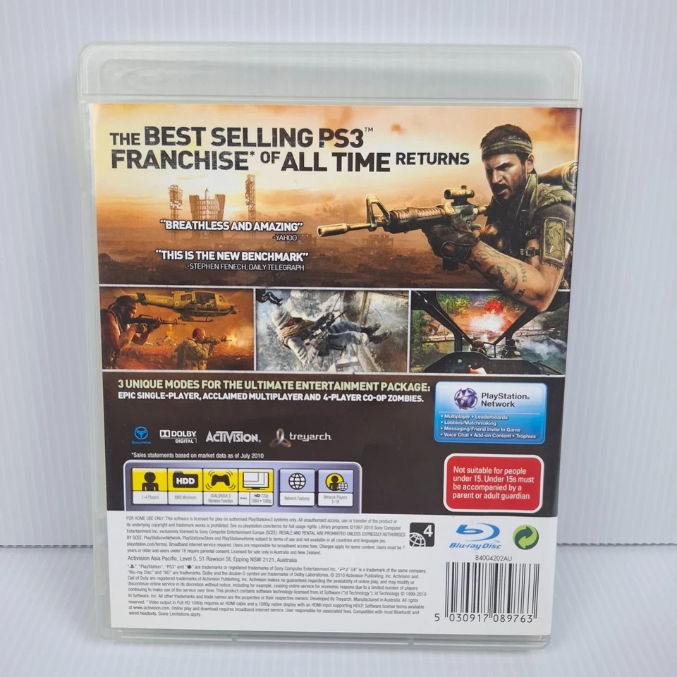 Call of Duty Black Ops PS3 Game PAL Complete Manual Shooter Action Fps - Image 3 of 4