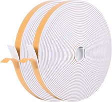 Self Adhesive Foam Tape Weatherstrip 1/2in x 1/4in x 16.5Ft High Density Foam...