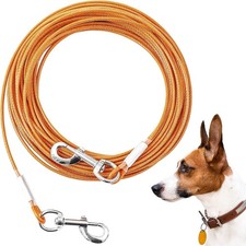 Dog Tie Out Cable,50ft Dog Lead-Heavy Duty Tie Out Cable for for Large Dogs U...