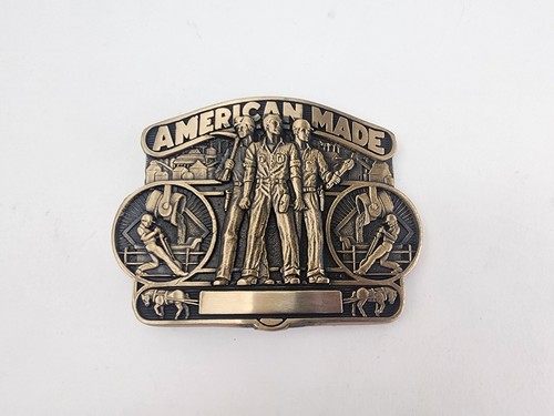 Award Design Medals "American Made" Brass Belt Buckle • First Edition USA