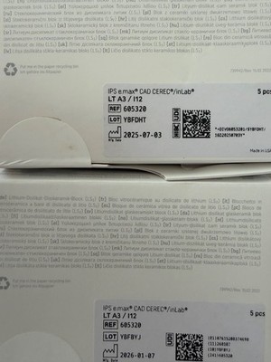 2xLT A3 /I12 IPS e.max. CAD Cerec InLab