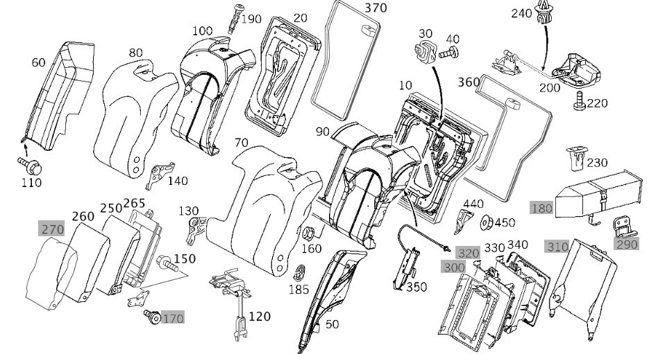 ✅ 04-09 MERCEDES W209 CUPÉ CLK550 CLK320 CLK350 RESPALDO TRASERO SUPERIOR 9E26 801 Foto 2 de 4