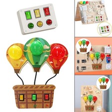 Busy Board Accessory Montessori LED Switch Sturdy Travel Toy Portable Early