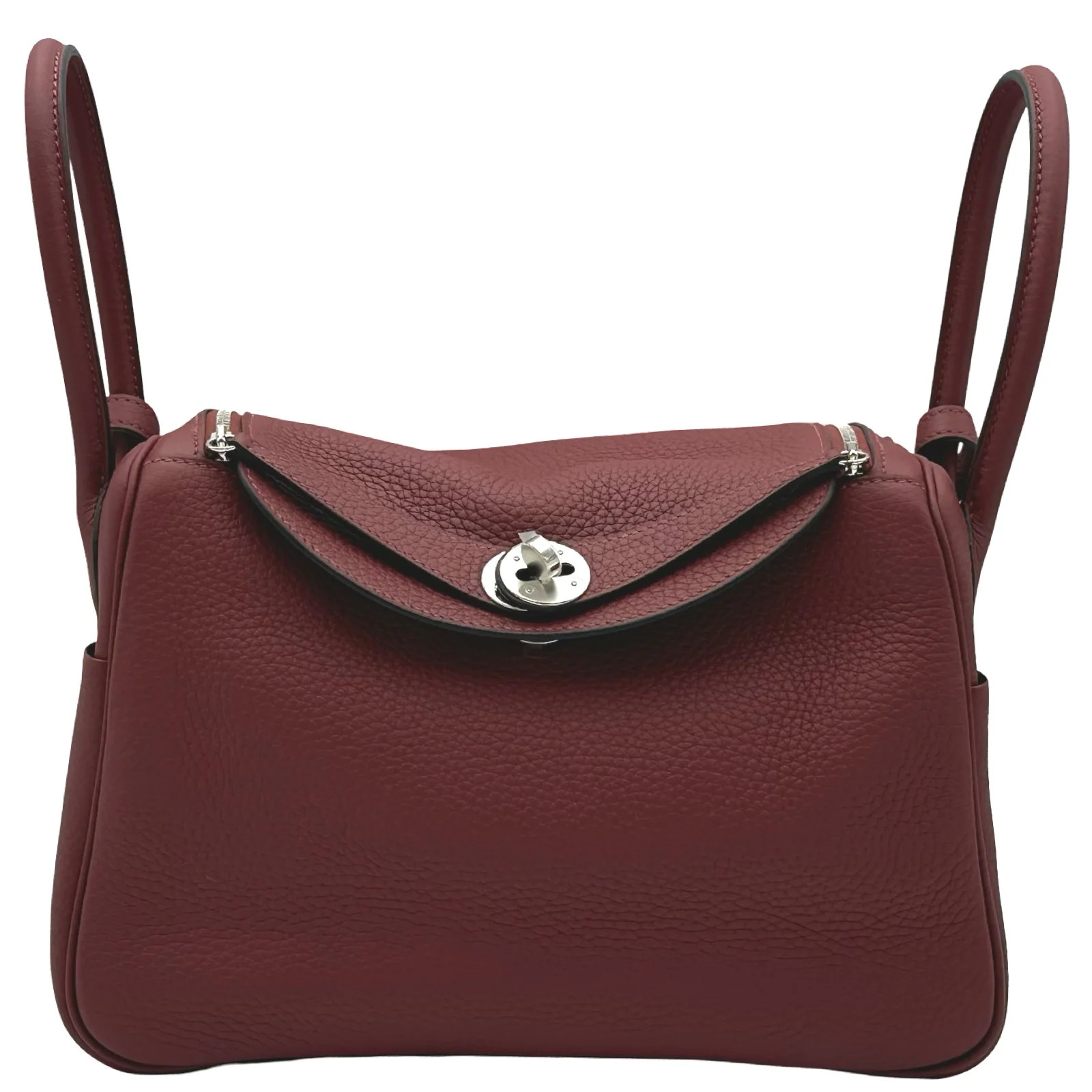 HERMES Lindy 26 Taurillon Leather Handbag #OKB496