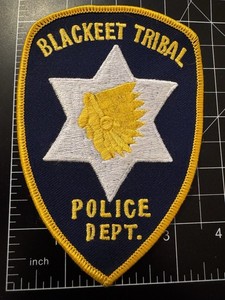 Historic- Montana Blackfeet Tribal Vintage Patch With 6 Point Star And Native