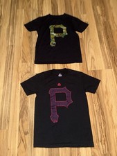 Pittsburgh Pirates Majestic Boys Sz Small 8 Cotton T-shirt Lot Graphic Tee