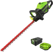 Greenworks - 80-Volt 26-Inch Cordless Brushless Hedge Trimmer with (1) 2.0Ah ...