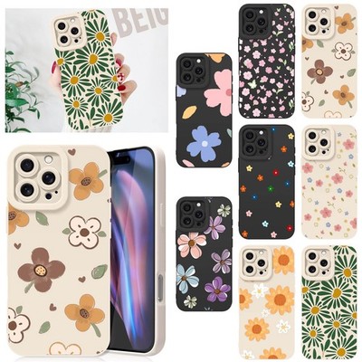 Drop-Proof Sweet Florals Silicone Cover For iPhone 13/14/15/16 Pro Max/17e Case