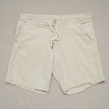 Vintage Y2k 2000s TKO Linen Blend Lightweight Draw String Shorts Adult M 34x8