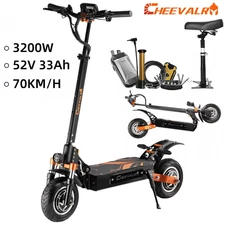 Cheevalry S10 Electric Scooter 52V 33Ah 6000W Foldable Off-road E-Scooter W/Seat