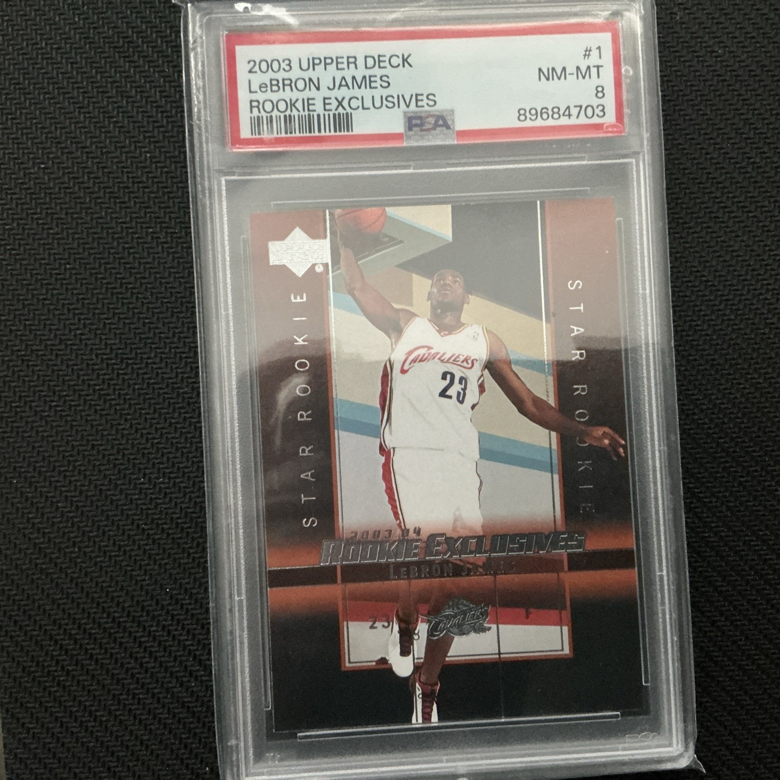 2003-04 Upper Deck Rookie Exclusives - Star Rookie LeBron James #1 (RC)