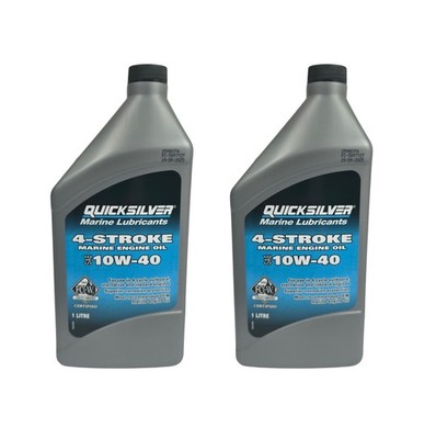 2x 1 Liter Quicksilver Motorenöl 10W40 4-Takt Aussenborder Motor Öl Hochleistung