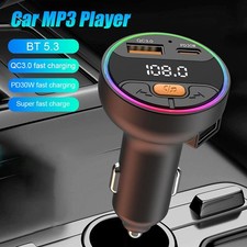Car Mp3 Player, Bluetooth FM Transmitter, Charger with ambient light S3F7