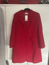 Top Angebot heine neuer Damen 70% Schurwolle Mantel Rot Gr.46 halblang gefüttert