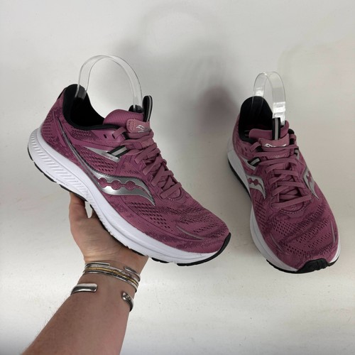 Saucony Omni 21 Sportschuhe Damen 9,5 rosa Mesh Schnürschuhe niedrige Turnschuhe