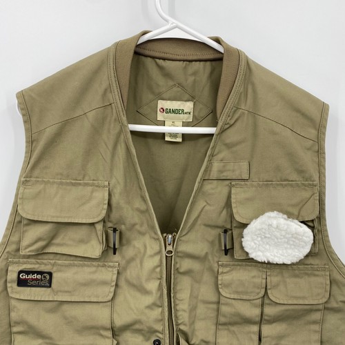 Gander Mountain Men's Sleeveless Guide Series Vest Pockets Solid Brown Size XL - Picture 2 of 9
