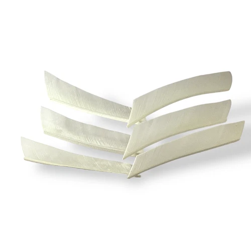 13pk Traditional Japanese Feather Fletches- White, Left Wing- choose Style