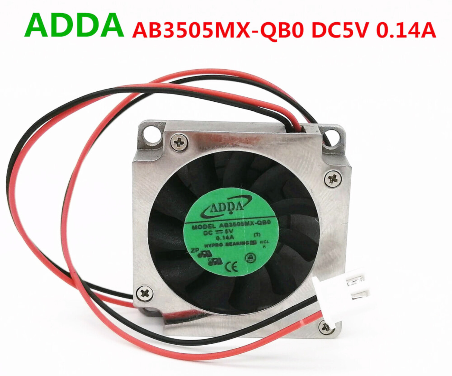 ADDA AB3505MX-QB0 magnetic suspension metal fan 5V 0.14A 3510 2-pin fan ...