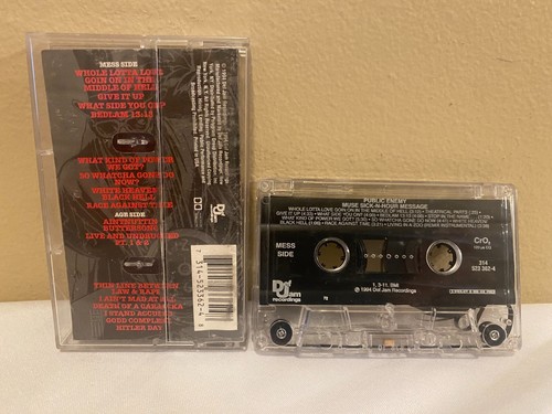 PUBLIC ENEMY MUSE SICK-N-HOUR MESS AGE HIP-HOP EAST COAST DEF JAM CASSETE TAPE - Picture 2 of 2
