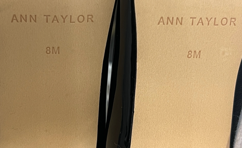 NEW ANN TAYLOR BLACK PATENT LEATHER ANKLE STRAP BLOCK HEEL PUMPS SHOES 8 - Picture 5 of 5