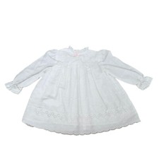 Vintage Ruth of Carolina Infant Toddler Girls White Eyelet Dress Size 24mo