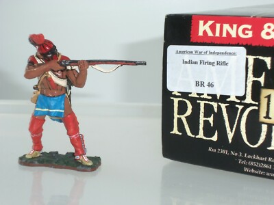 KING AND COUNTRY BR046 AMERICAN WOODLAND INDIAN FEUERGEWEHR METALL SOLDAT