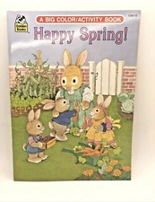 Easter Happy Spring Big Activity Coloring Book 1993 Golden's Learning Bunnys