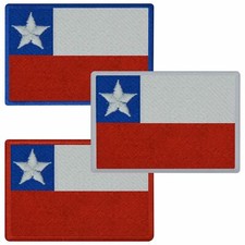 Aufn&auml;her CHILE Fahne 8 x 5,5cm Bestickt Flagge Patch FanShirts4u