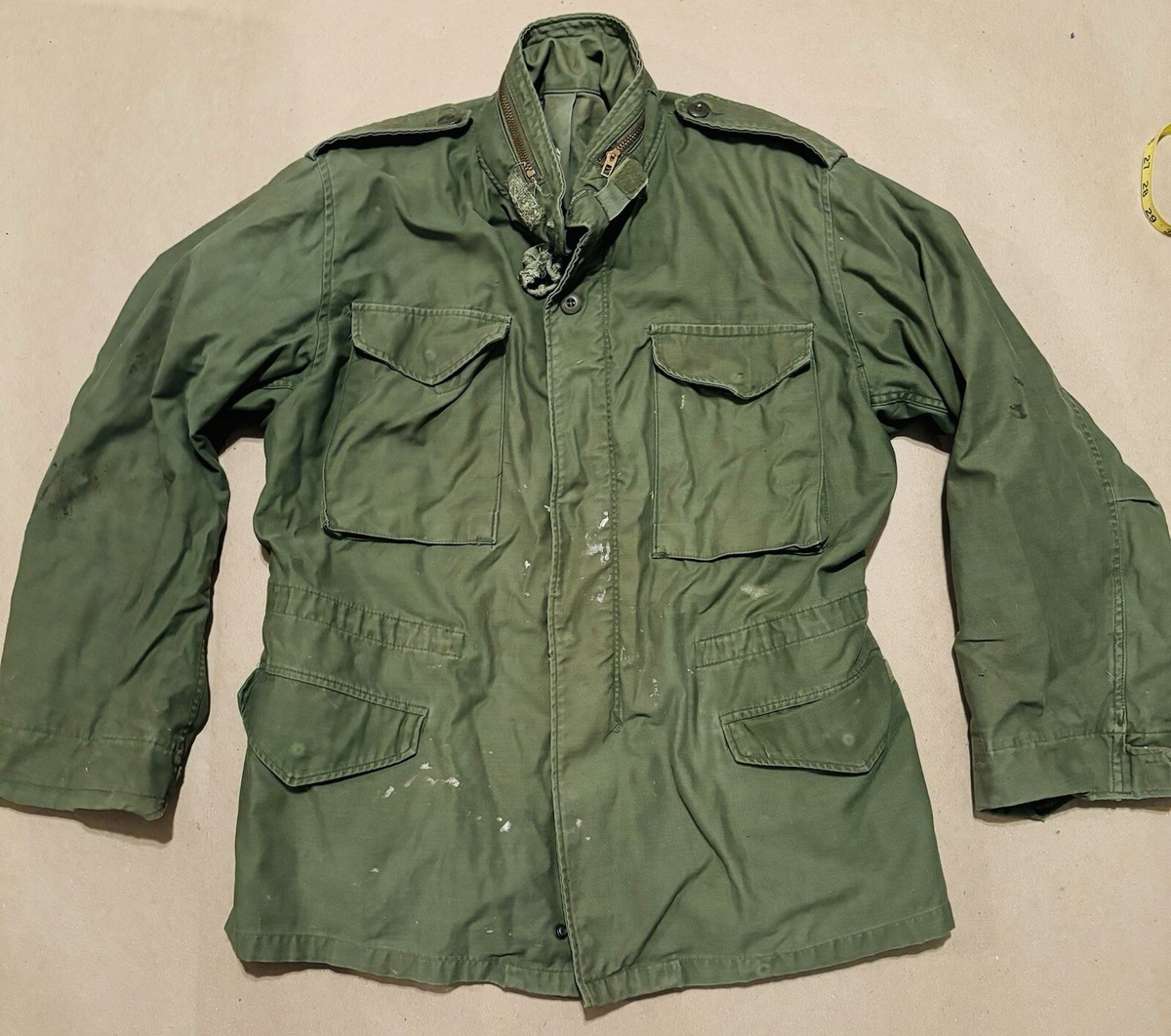 Vintage US Army M65 FIeld Jacket Vietnam War Era OG107 Size Med
