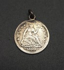1856 Seated Liberty Half Dime Love Token Bracelet Charm - Jc