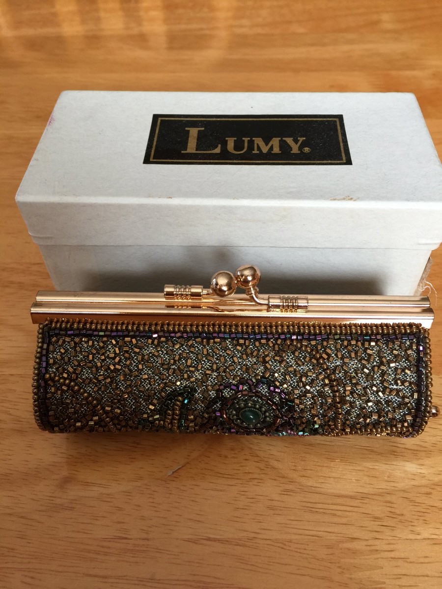 Vintage Japan Made Lumy Brand Mini Beaded Clutch Bag with