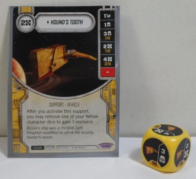 FANTASY FLIGHT STAR WARS DESTINY CARD GAME HOUND'S TOOTH CARD & DICE