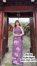 Ao Dai Vietnamese with Pants. Ao dai Lua In 3D .
