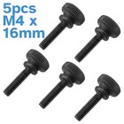 <!--F#f_0-->5pcs M4 x 16mm Black Steel Thumb Screws Knurled Head Nut Lock Clamp Hand Tighten<!--F/-->