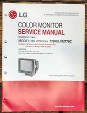 LG Flatron 776FM FM776C Monitor Service Manual Original 
