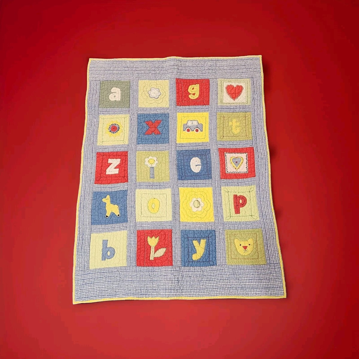 Pottery Barn Kids Alphabet Crib Organic Quilt - 36” X 49” | eBay