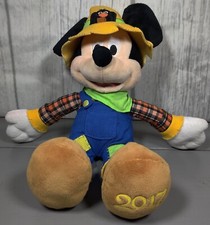 Disney Mickey Mouse Thanksgiving Scarecrow 14" Plush Fall Autumn 2017