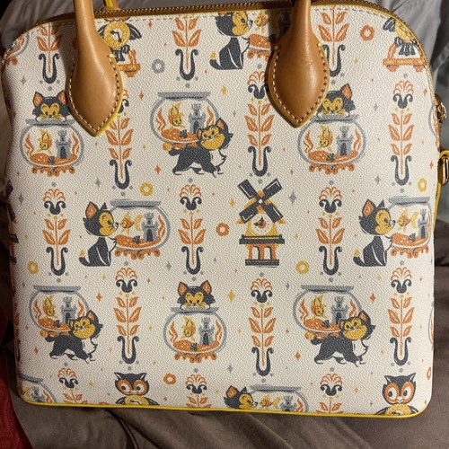 Disney Parks 2022 Pinocchio Figaro And Cleo Satchel Bag Dooney & Bourke New - Picture 15 of 24