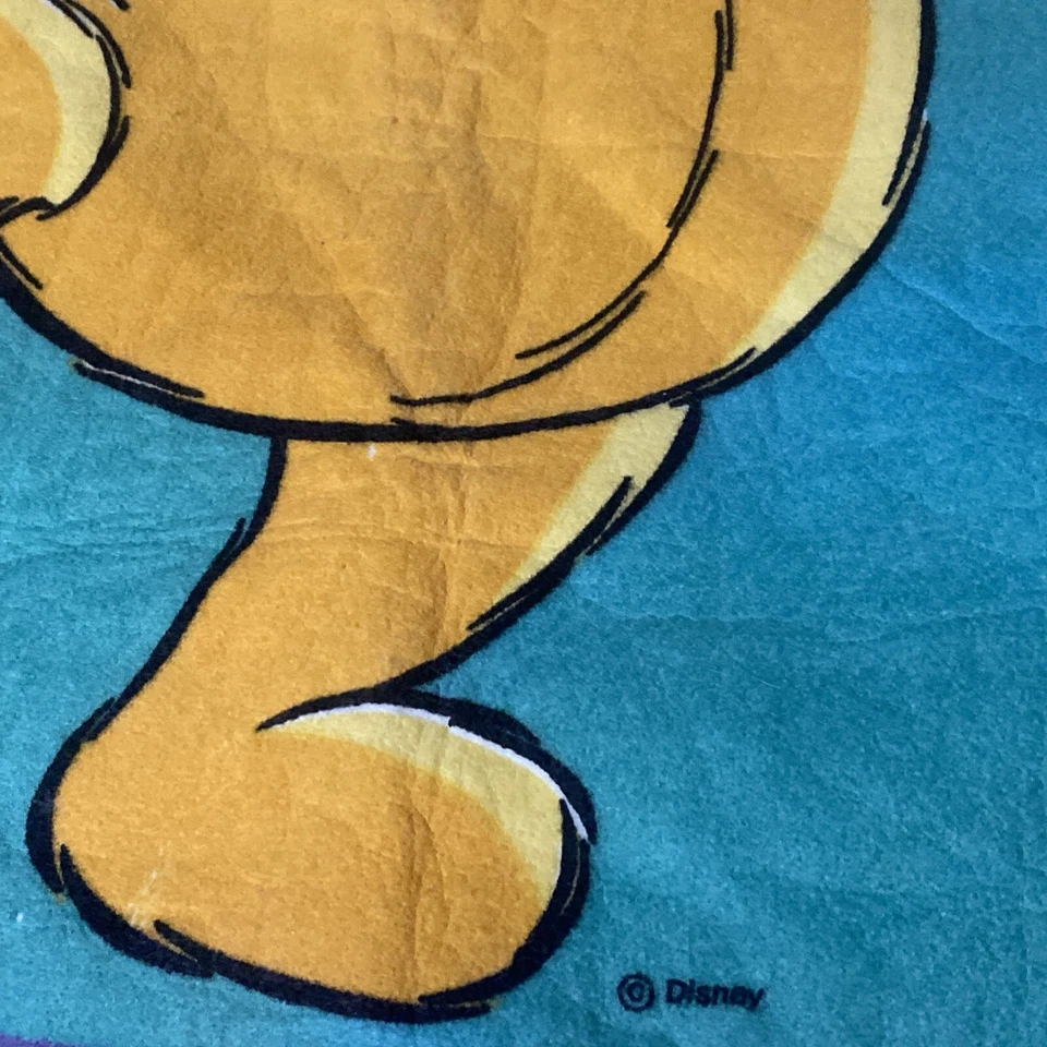 Manta de cuna de bebé Winnie the Pooh de colección tapiz de fieltro borde satinado 35x43 faro EE. UU. Foto 3 de 4