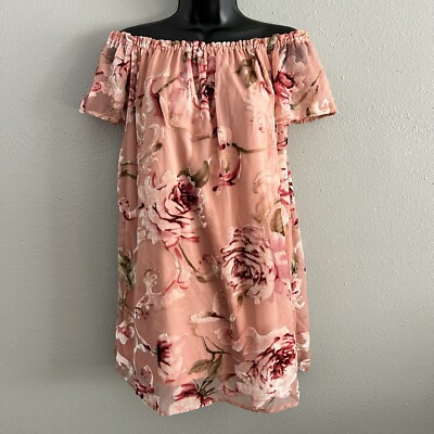 Xhilaration Pink Burnout Velvet Floral Layered Mini Dress XS Coquette  Fairycore | eBay