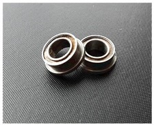 2x Flange Flanged Ball Bearing 3/16 x 5/16 x 1/8 Teflon Shield RC Car Truck